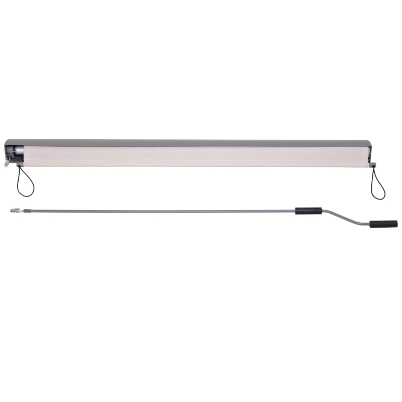 Outsunny Toldo Vertical Enrollable con Manivela Protección UV para Interior y Exterior Balcón Porche Terraza 140x250 cm Crema