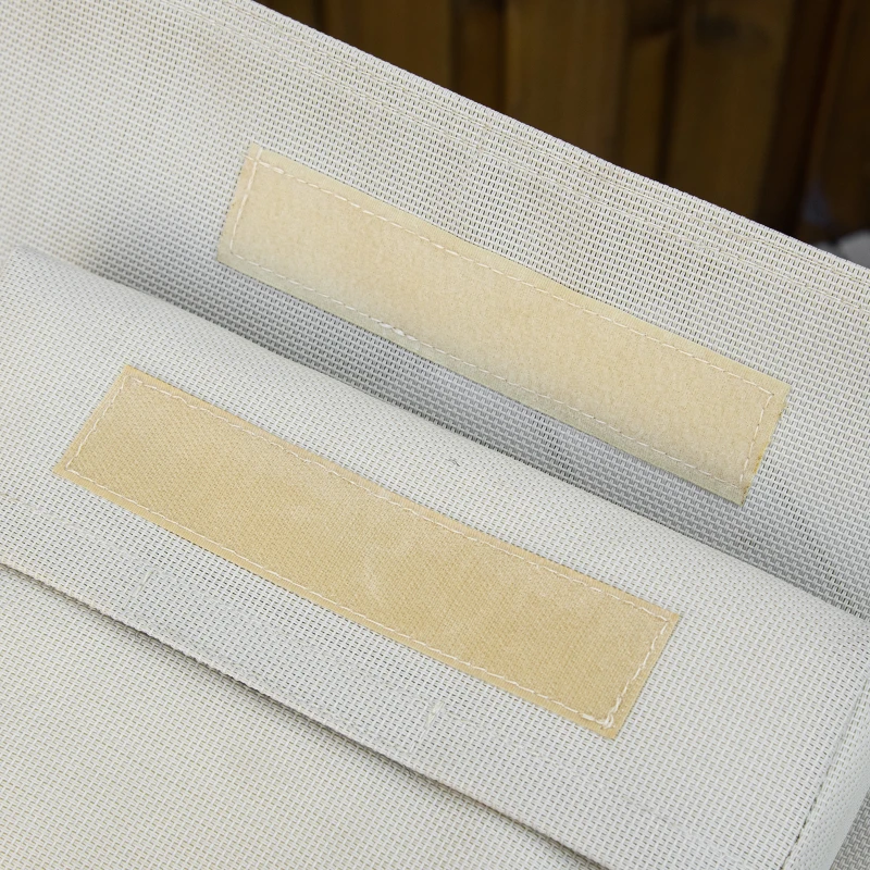 Outsunny Tumbona Mecedora con Reposacabezas Reposabrazos y Marco Metálico Carga 120 kg para Playa Patio Terraza 63x144x84cm Beige