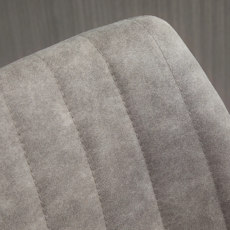 HOMCOM Lot de 2 tabourets de bar style vintage hauteur réglable pivotant avec repose-pied gris