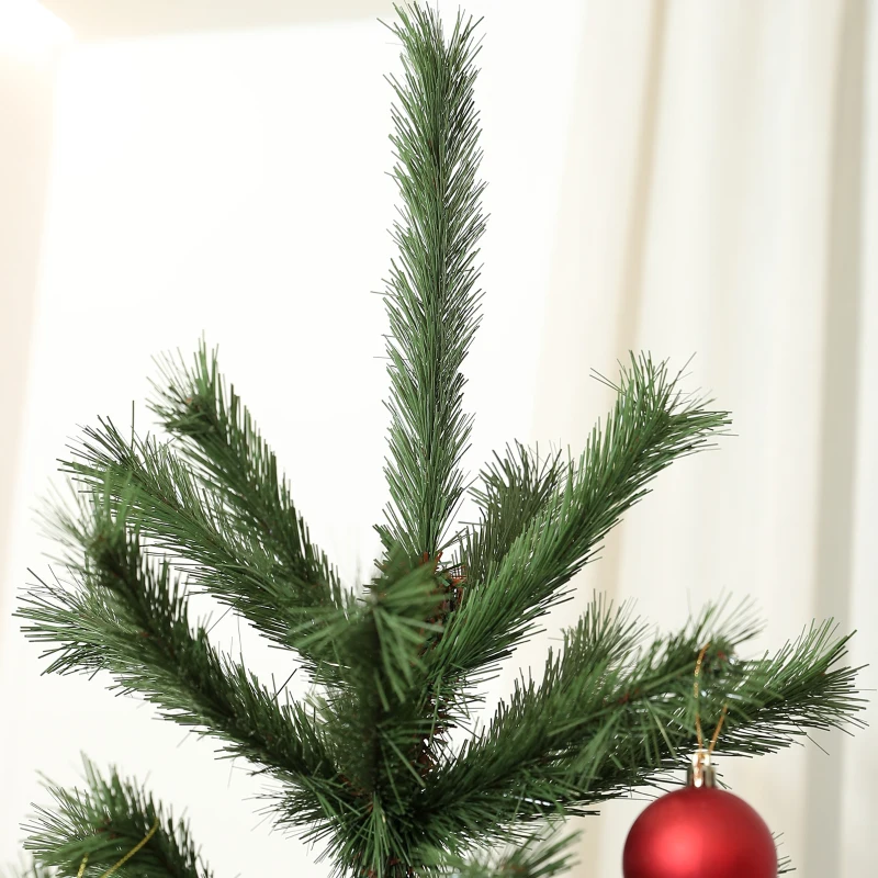 HOMCOM Árbol de Navidad Artificial 210 cm con 793 Ramas y Soporte de Acero Árbol Navideño para Salón Interior Verde