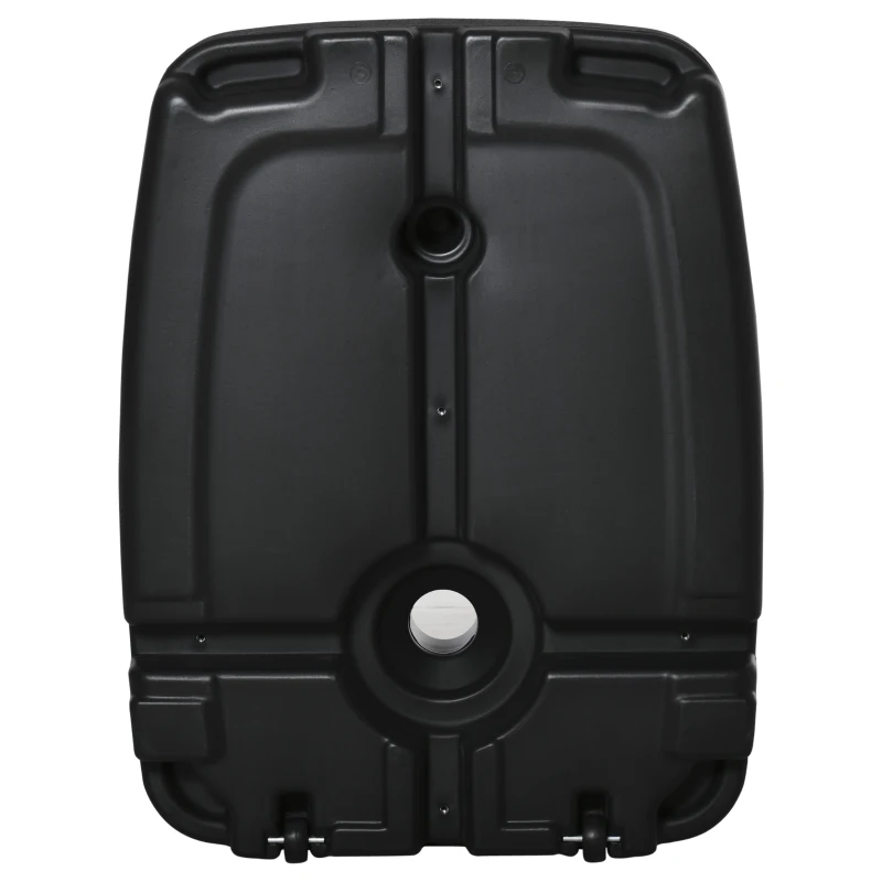 Outsunny Pied de parasol base de lestage avec roulettes en HDPE rempli d'eau ou de sable dim. 80L x 60l x 17H cm noir