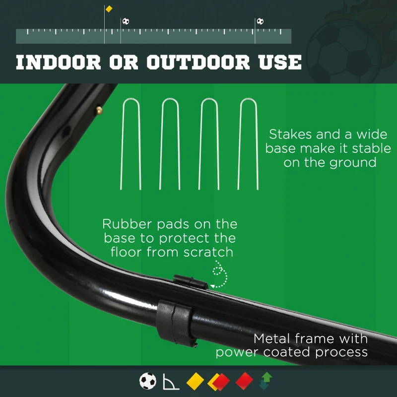 SPORTNOW Football Rebounder Net with 5 Adjustable Angles, Foldable Football Kickback Target Goal for Play Training Teaching, Indoor and Outdoor Use