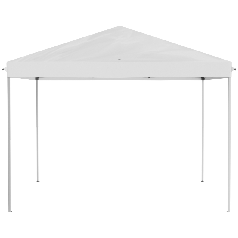 Outsunny Faltpavillon, Faltzelt mit Seitenwänden inkl. Tragetasche, Gartenpavillon, Metall, Oxfordstoff, 3 x 3 m, Cremeweiß(m-9)