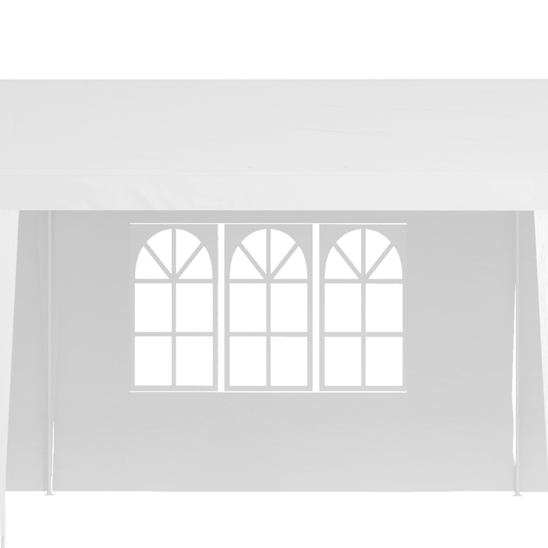 Outsunny Garden Gazebo 9 x 3 Marquee Party Wedding Tent Canopy, White