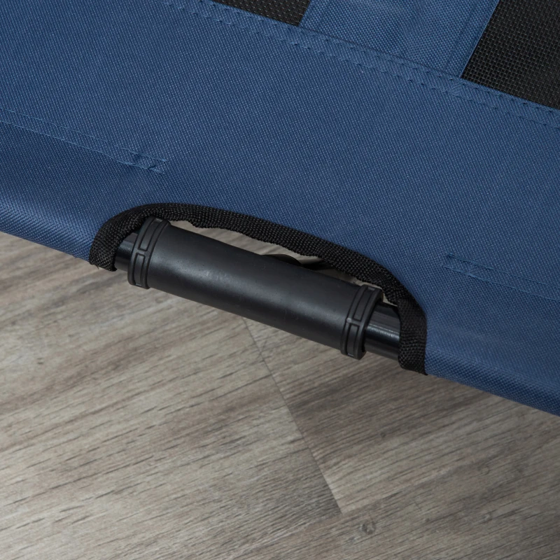 PawHut Hundeliege, Outdoor Hundesofa, Haustierbett, Schlafplatz, Katzenbett, Hundebett, 92 x 76 x 18 cm, Schwarz+Blau