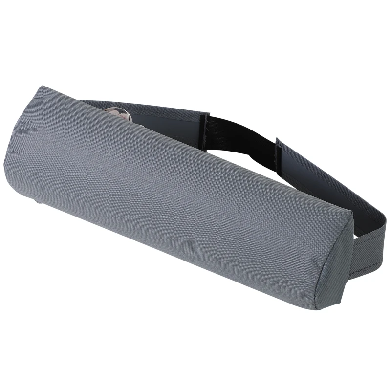 Outsunny Sonnenliege mit Kissen, Klappbare Strandliege, 2-Stufige Gartenliege , 2-in-1 Relaxliege, Metall + Oxfordstoff, Grau 118 x 60 x 80 cm