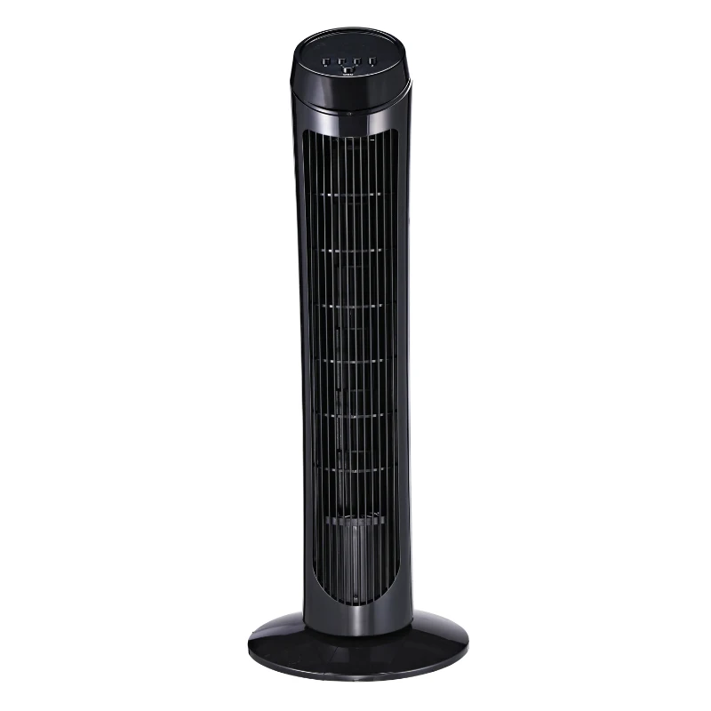 HOMCOM Ventilatore a Torre con Funzione Oscillante, 45W, 3 Modalità, Plastica ABS, 27x27x75cm, Nero
