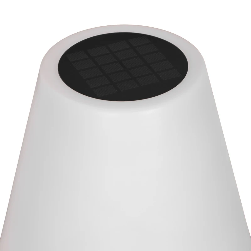 Outsunny Lampadaire d'extérieur trépied solaire sans fil avec batterie rechargeable par USB, luminosité réglable