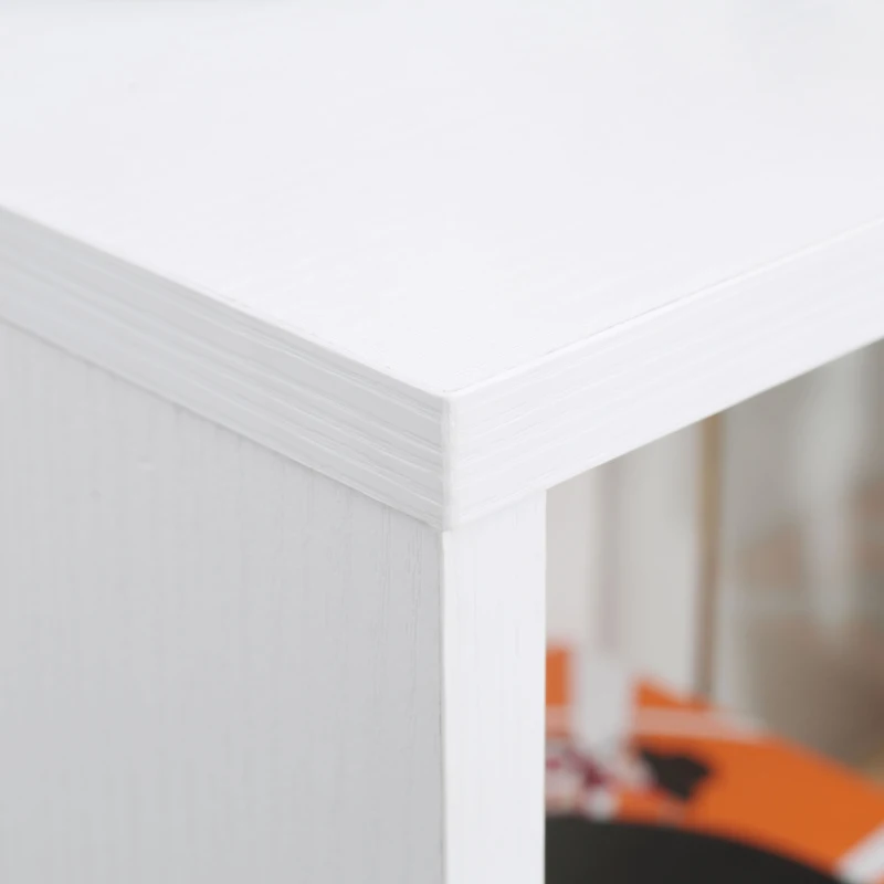 HOMCOM Libreria Bassa in Legno, Mobiletto Multiuso Design Moderno Bianco con Ripiano Regolabile 40x24x61cm