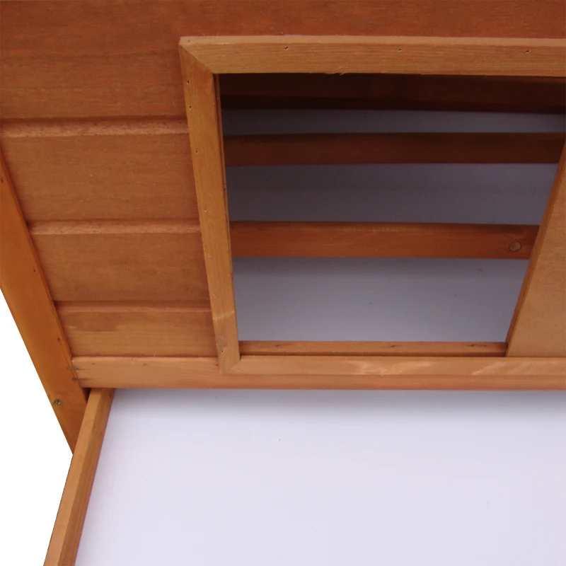 PawHut Gabbia per Galline in Legno con Tetto Impermeabile, Pollaio Prefabbricato da Esterno, 160x98.5x107cm