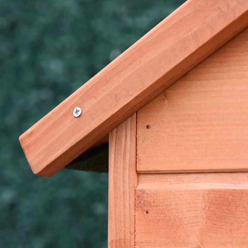 Outsunny Armoire abri de Jardin Remise pour Outils 3 étagères 2 Portes loquets Toit Pente bitumé 84L x 52l x 188H cm pin Massif