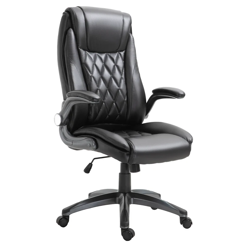 Vinsetto Faux Leather Executive Swivel Office Chair - Black