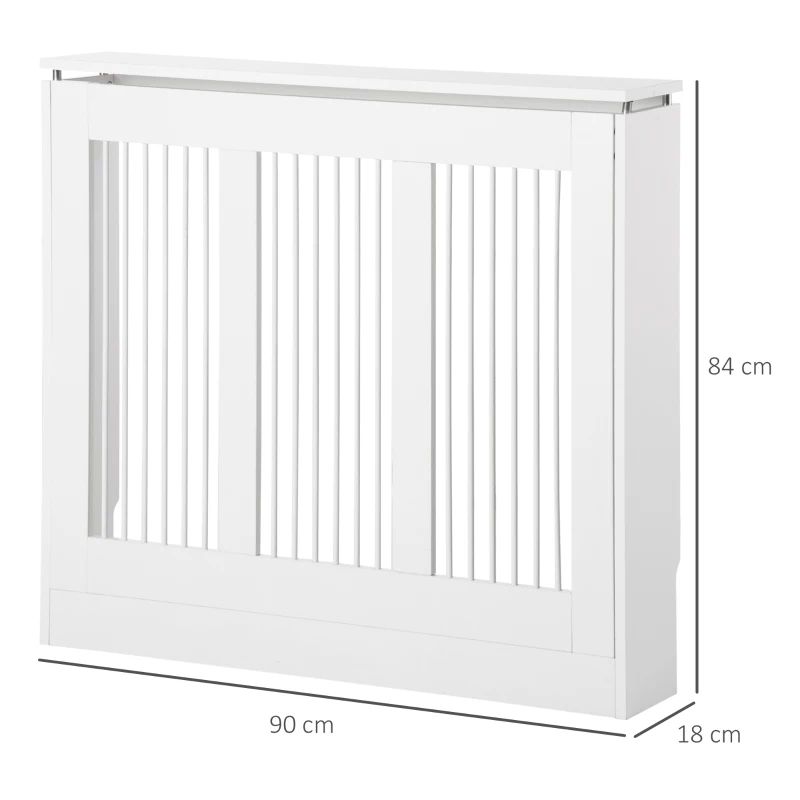 HOMCOM HOMCOM Heizkörperverkleidung Heizungsabdeckung Heizkörper Radiator Abdeckung 90 x 18 x 84 cm Heizkörper Abdeckung für Schlafzimmer Wohnzimmer Weiß