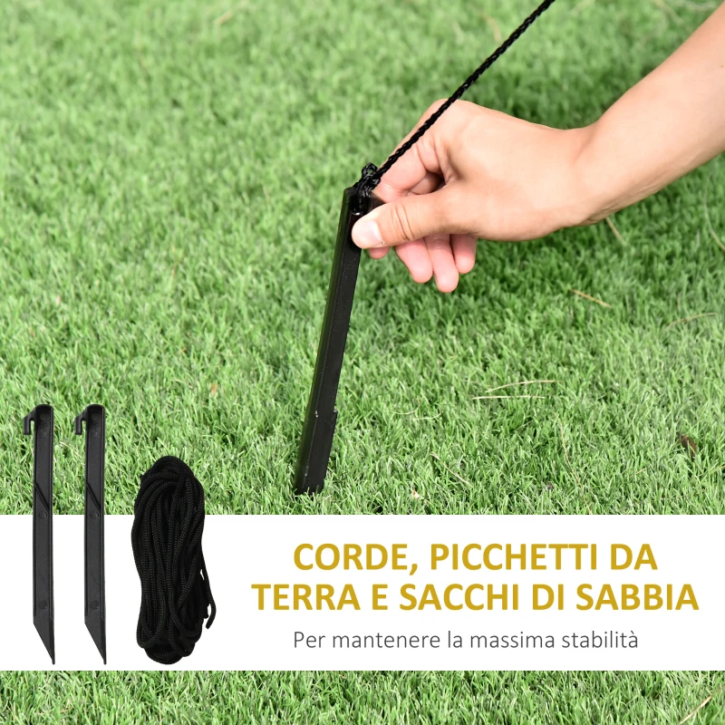 HOMCOM Babbo Natale Gonfiabile su Aereo 160cm con Luci LED Integrate, Decorazione Natalizia da Esterno