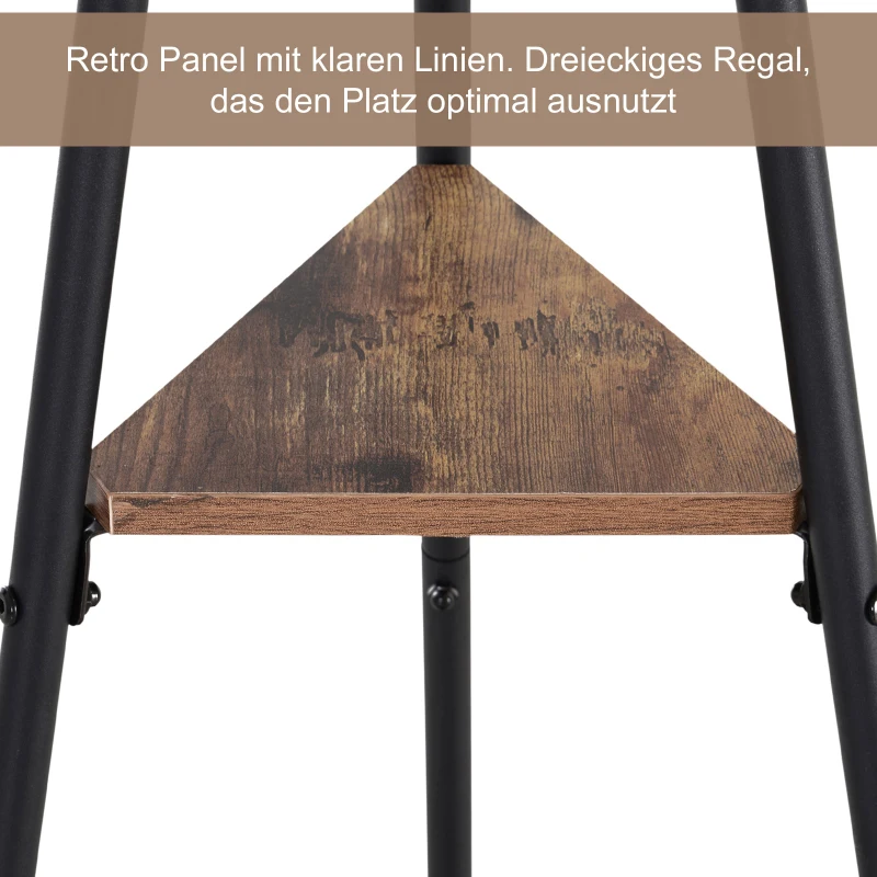 HOMCOM Kleiderständer Kleiderständer mit Verästelung 6 Haken, 2 Ablagen Schwarz Metall 32,5 x 45,5 x 182 cm