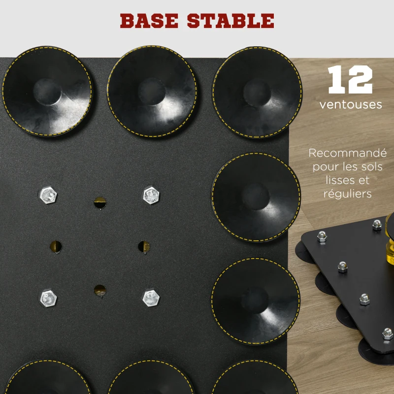 SPORTNOW Sac de frappe boxe autoportant punching ball brunier 3 en 1 hauteur réglable ventouses antidérapantes amortisseurs rouge noir