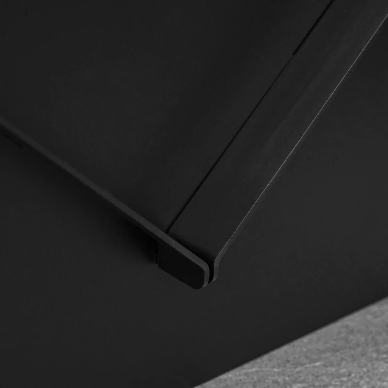 Outsunny Braciere da Giardino in Acciaio Quadrato con Maniglie, 50x45x30cm, Nero