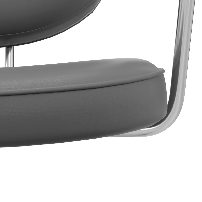 Vinsetto Bürostuhl Schreibtischstuhl, höhenverstellbar, Neigungsfunktion, 60 cm x 60 cm x 92 cm, Grau