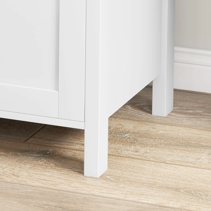 HOMCOM Armadietto Portadocumenti con 2 Cassetti per Cartelle A4, Serratura e Chiavi, 76x40x76cm, Bianco