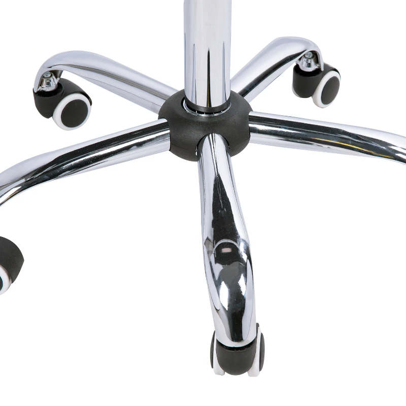 HOMCOM Bürostuhl im Retrodesign, höhenverstellbar, 5 Rollen, 52,5 cm x 54 cm x 99 cm, Weiß