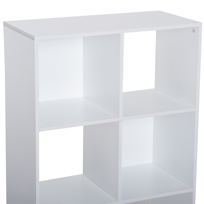 Homcom Etagère Contemporaine à 6 Casiers en Bois Blanc 92 x 30 x 92 cm