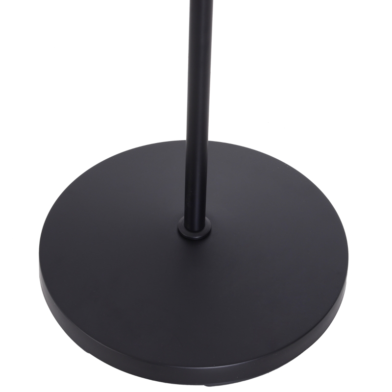 HOMCOM Lámpara de Pie Industrial Vintage para Dormitorio Estudio Salón con Luces E27 40W Pulsador de Pie Pantalla Ajustable 54x30x155cm