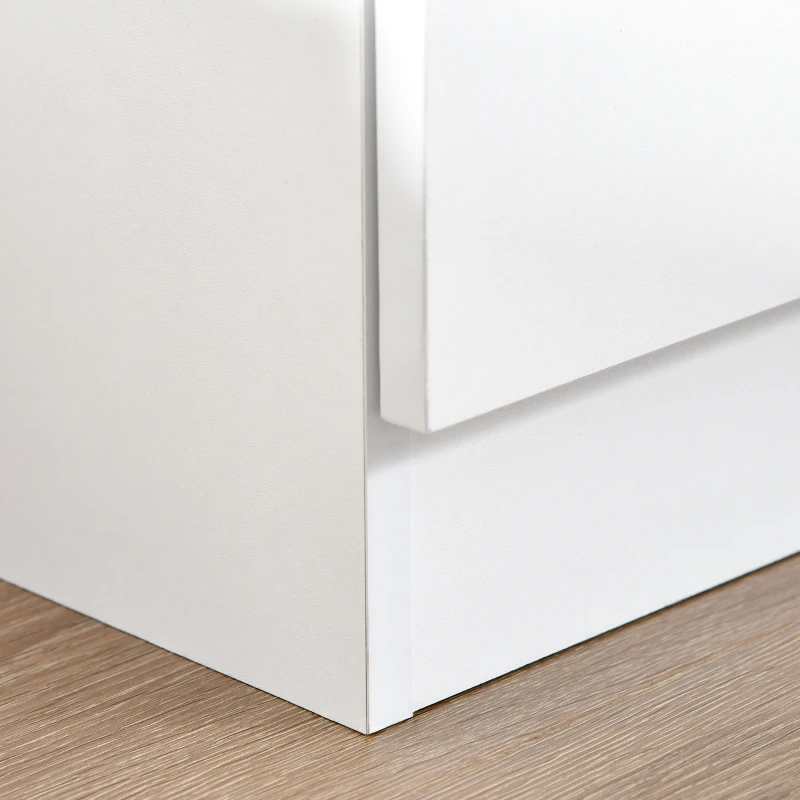 HOMCOM Armadio Multiuso a 4 Ante con Mensole Regolabili in MDF, 59x31x155cm, Bianco