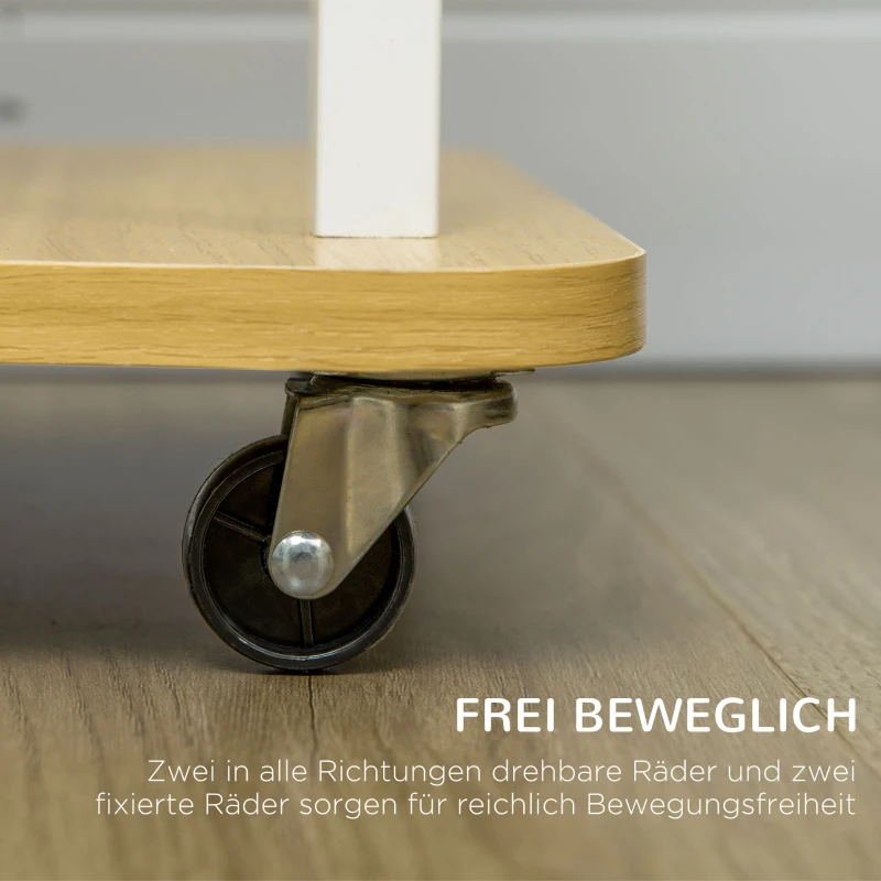 Outsunny Blumenständer, Pflanzenständer, 5 Ebenen, für Innen- und Außenbereiche, Stahl, weiß, 35 x 26 x 120cm