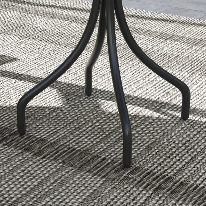 Outsunny Φ66cm Galvanised Steel Garden Table - Brown