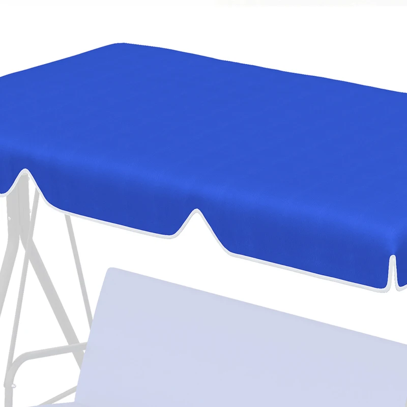 Outsunny Tettuccio di Ricambio per Dondolo in Poliestere con Protezione UV50+, 192x144cm, Blu