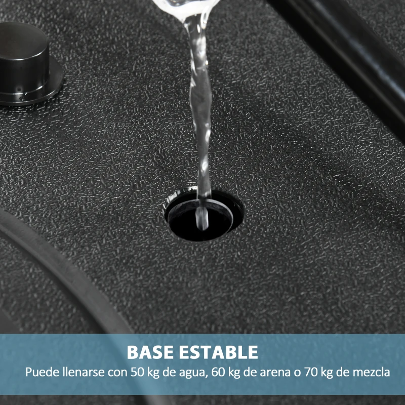 SPORTNOW Canasta de Baloncesto con Ruedas Altura Ajustable 230-305 cm y Base Rellenable para Exterior 110x45x360cm Negro