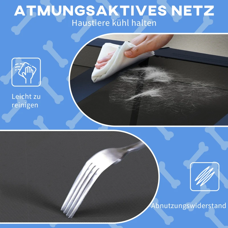 PawHut Hundebett Outdoor-Hundebett, wetterbeständig, erhöhtes Gestell, 106 x 76 x 94 cm, Dunkelblau