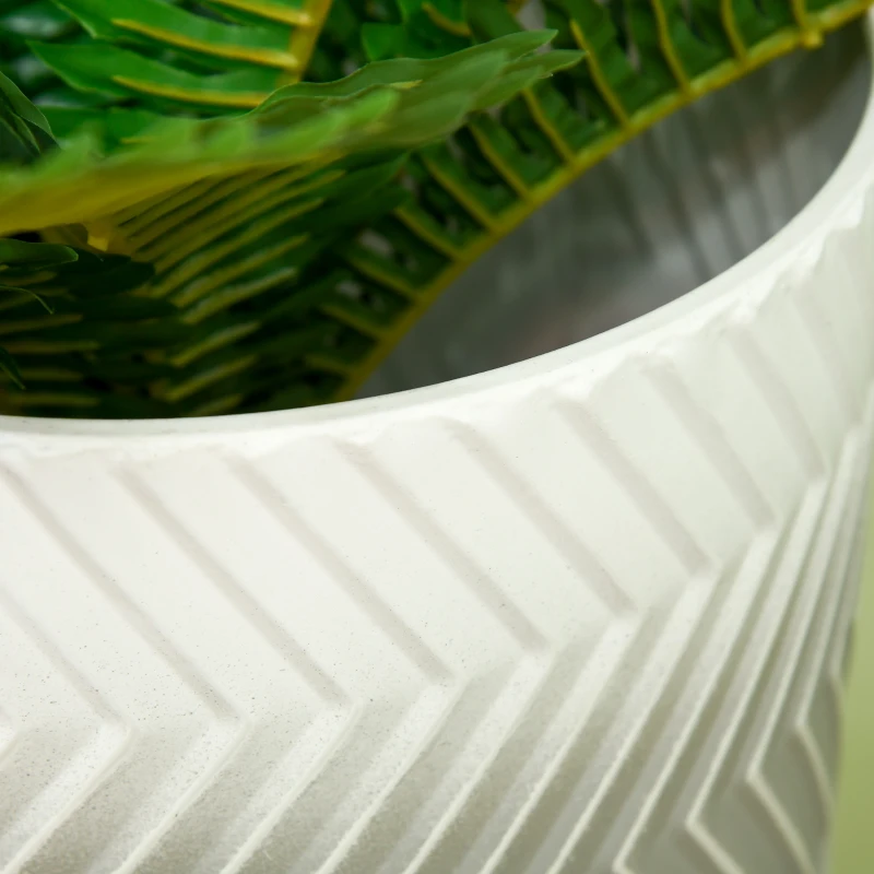 Outsunny Set aus 2 Blumenständern, dekoratives Design, Metallrahmen, 30 x 30 x 67 cm