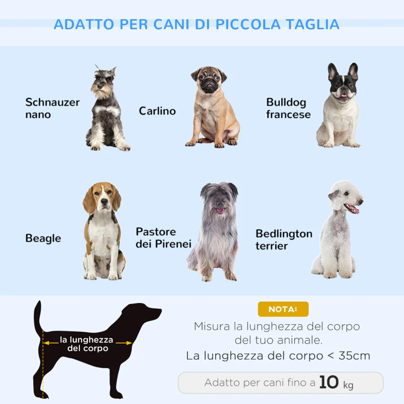 PawHut Cuccia per Cani da Interni, Divano per Gatti o Cani di Taglia Piccola Max. 10kg, Blu