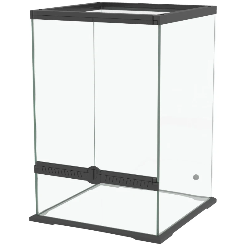 PawHut 40L Vivarium for Lizards, Frogs, Snakes, Turtles, Tortoises w/ Anti-Escape Design, Ventilation