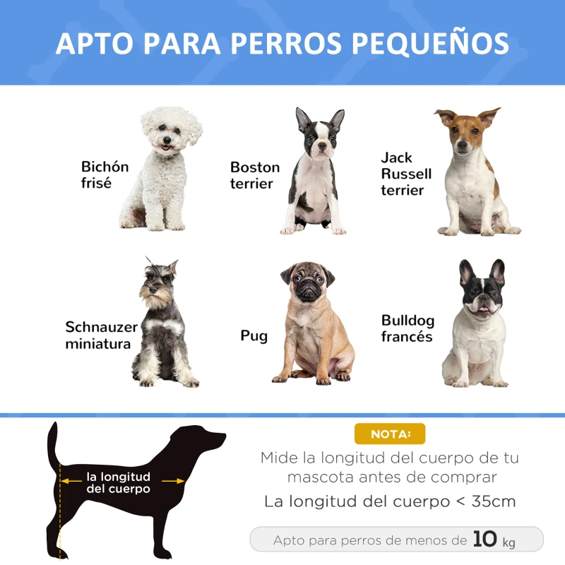 PawHut Cama Elevada para Perros Cama para Mascotas Medianas y Pequeñas con Cojín Carga 8 kg 70x40x25 cm Gris