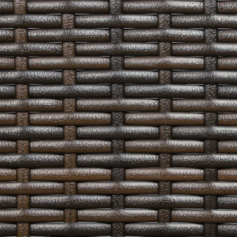 Outsunny Polyrattan Gartenmöbel Set für 4 Personen Rattensofa-Set Sitzgarnitur Braun+Cremeweiß