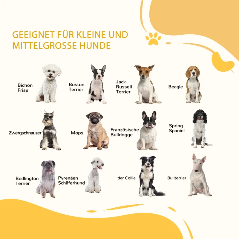 PawHut Hundegitter Treppengitter Absperrgitter, faltbar, Kiefernholz, 187 cm x 44 cm x 70 cm, Natur
