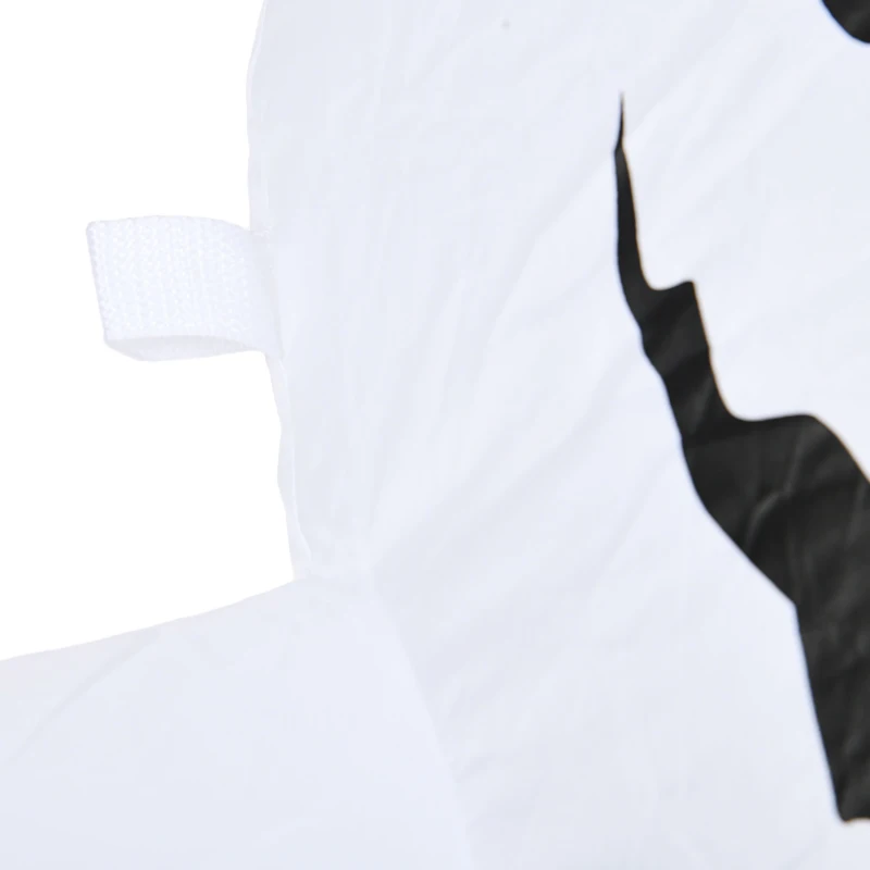 Outsunny Halloweendeko, Geisterkürbis mit Flammen, aufblasbar, LEDs, Innen & Außen, 140x46x240 cm