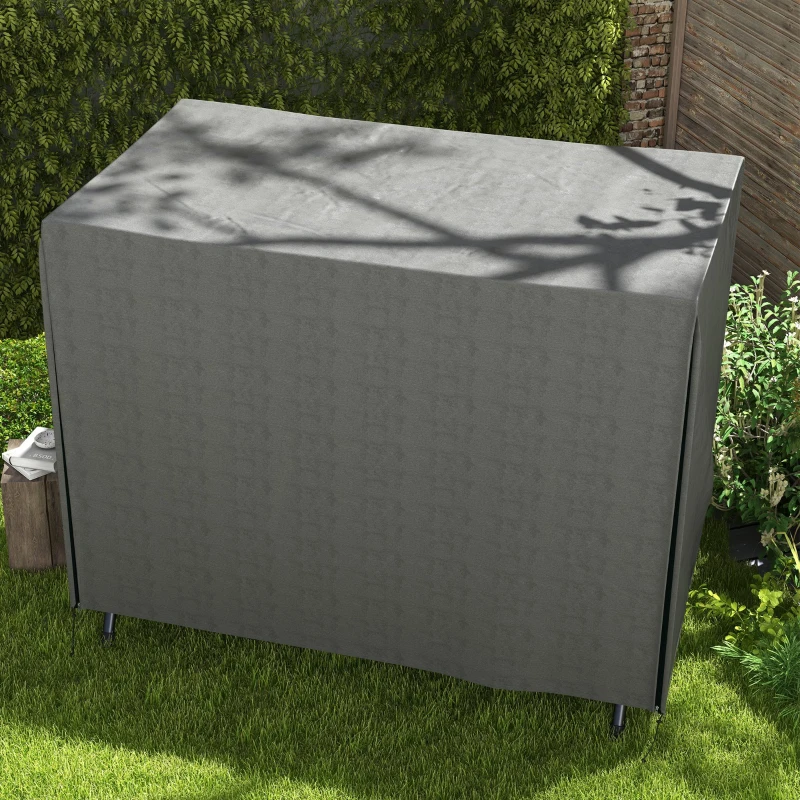 Outsunny Abdeckung für Gartenschaukel, Schutzhülle für Hollywoodschaukel, Abdeckhaube, wasserfest, 205 x 124 x 164 cm, Dunkelgrau(m-8)