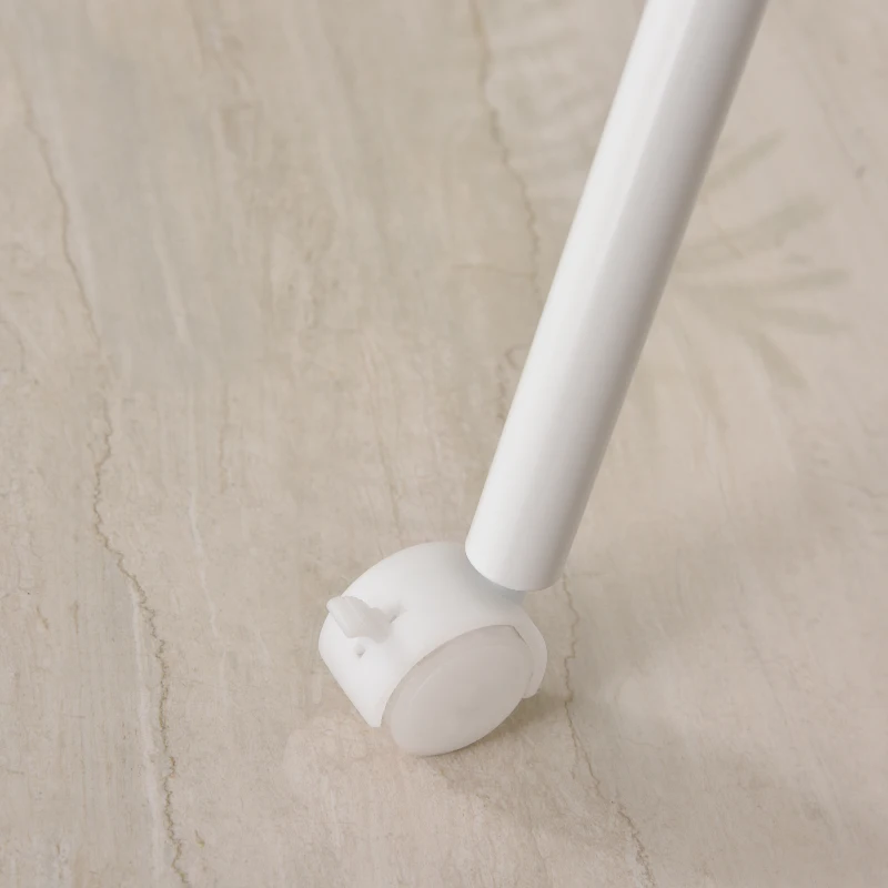 HOMCOM Mobiler Schreibtisch Aktenschrank klappbarer Computertisch Bürotisch mit Schubladen und Rollen Rollcontainer Spanplatte Metall Weiß 105 x 50 x 74 cm