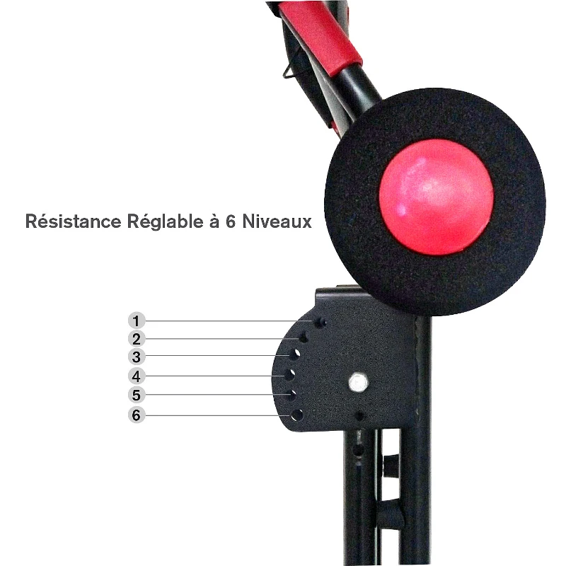 Appareil de Fitness pour abdominaux noir rouge