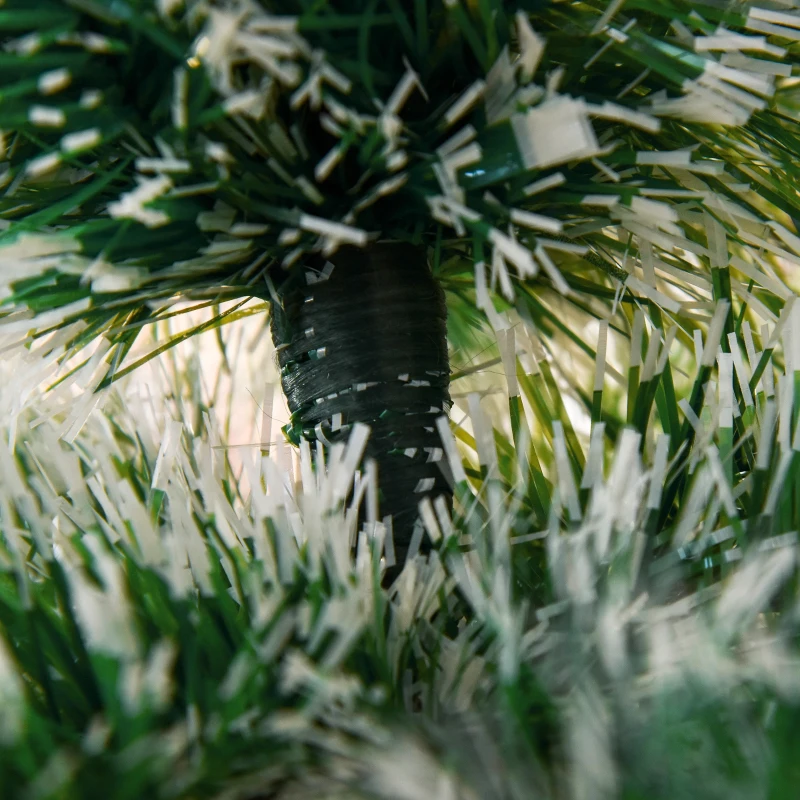 HOMCOM Arbre de Noël artificiel scène de neige Ø 75 x 150H cm 416 Réplique d'une branche d'épine Nordmann Grand Réalisme