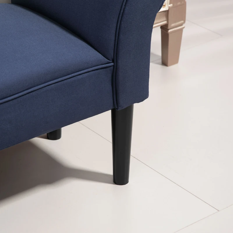 HOMCOM Gepolsterte Sitzbank für Schlafzimmer und Flur, bis 130 kg belastbar, 102 x 36 x 51 cm, Blau