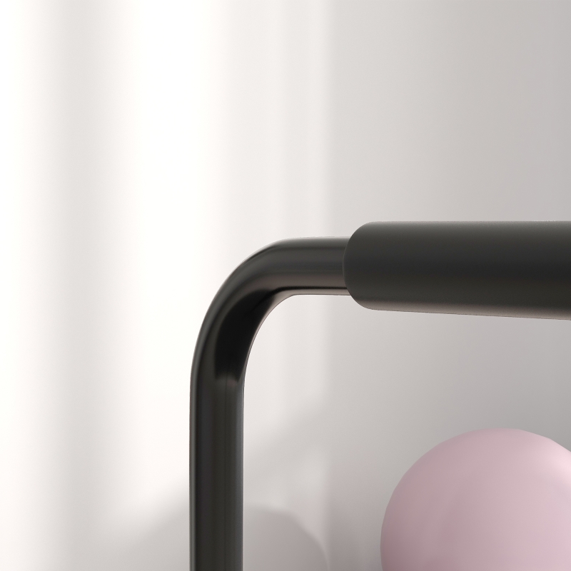 SPORTNOW Set 2 Barre per Dip Regolabile su 4 Altezze con Maniglie Antiscivolo in Acciaio, 70x50x80-105 cm, Nero