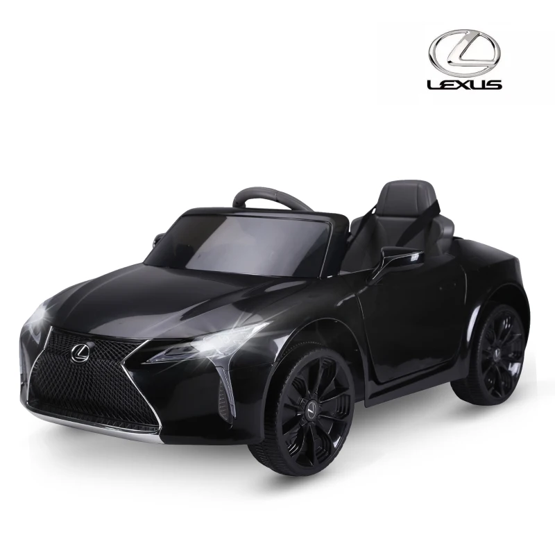 HOMCOM Kinderauto von Lexus Kinderfahrzeug für 3-6 Jahre Elektroauto mit MP3 Musik Schwarz 106 x 43 x 44 cm