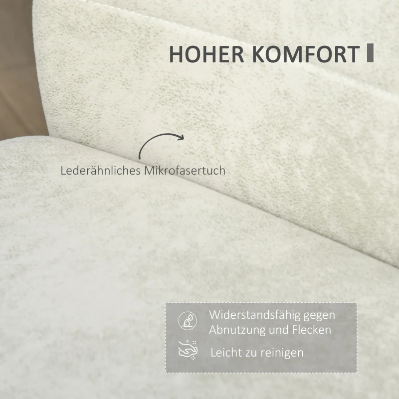 HOMCOM  4er-Set  Esszimmerstühle, Freischwinger, ergonomische Form, Beige 44 cm x 58 cm x 99 cm, Beige