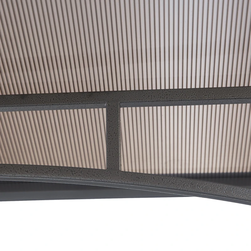 Outsunny Grillpavillon mit Flammschutzdach BBQ-Pavillon mit 2 Ablagen 2,5 x 1,5m Stahl PC Schwarz+Braun