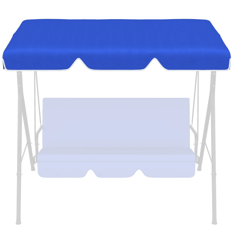 Outsunny Tettuccio di Ricambio per Dondolo in Poliestere con Protezione UV50+, 192x144cm, Blu