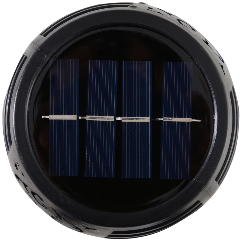 Outsunny Set 4 Faretti da Esterno LED a Energia Solare con 4 Picchetti, in Plastica, Ø12x72 cm, Nero